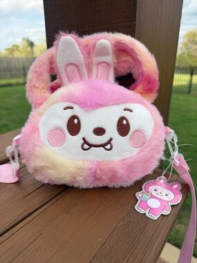 NWT Cutester Pink Tye dye Faux Fur Soft Crossbody or Handbag